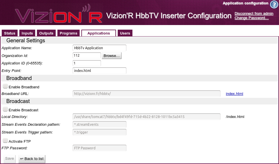 Modifying HbbTV Application Parameters